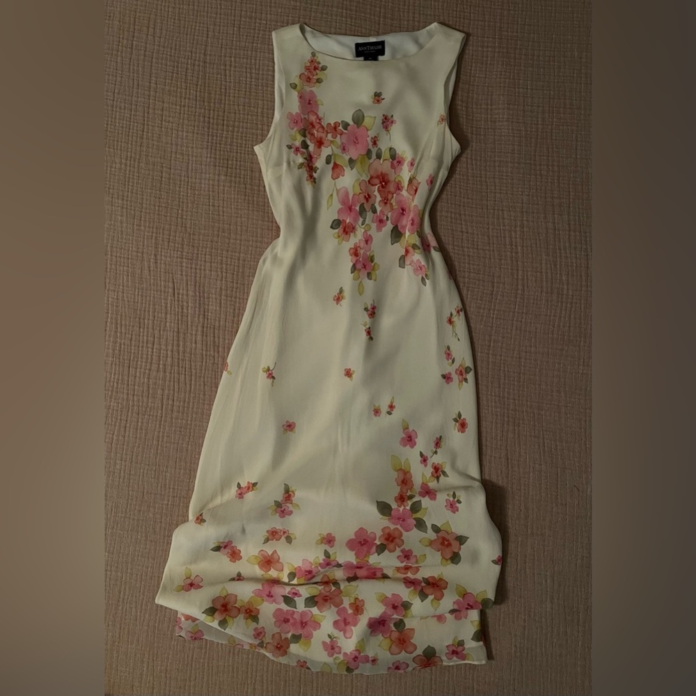 Ann Taylor Silk Floral Midi Dress